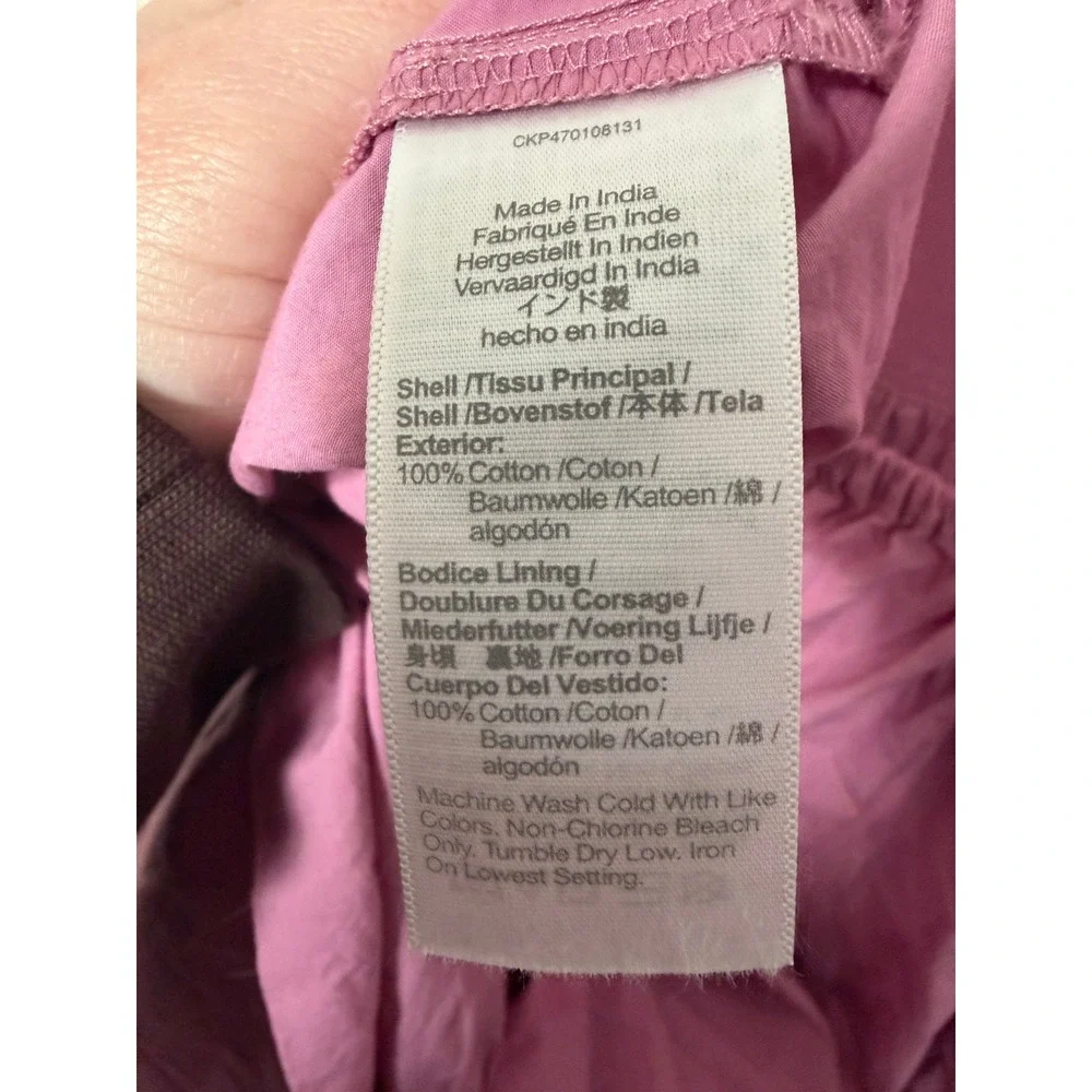 Madewell Sidonie Poplin Maxi Dress Pink Tie‎ Strap Open Back Medium Resortwear - Picture 8 of 8
